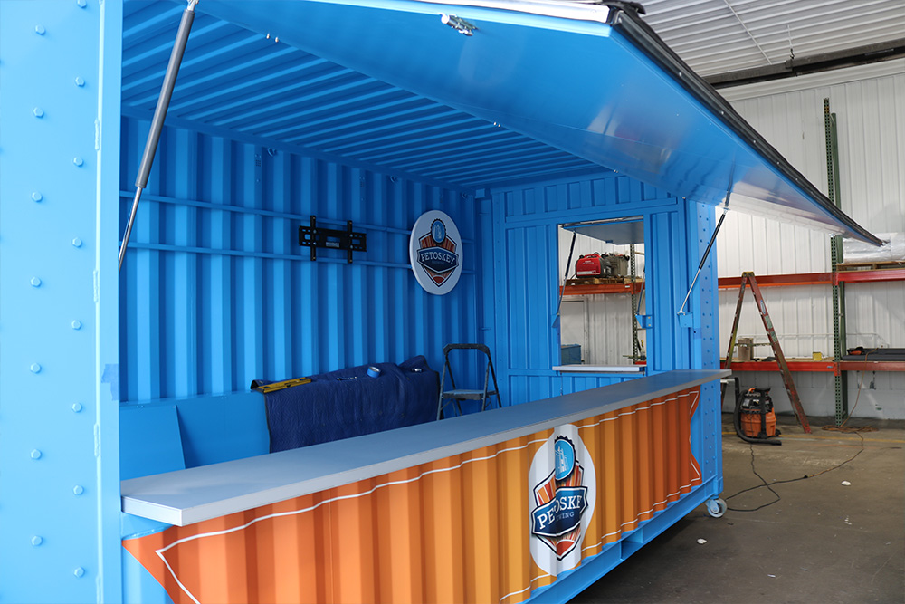Shipping Container Bar for Petoskey Brewing Co. BoxPop